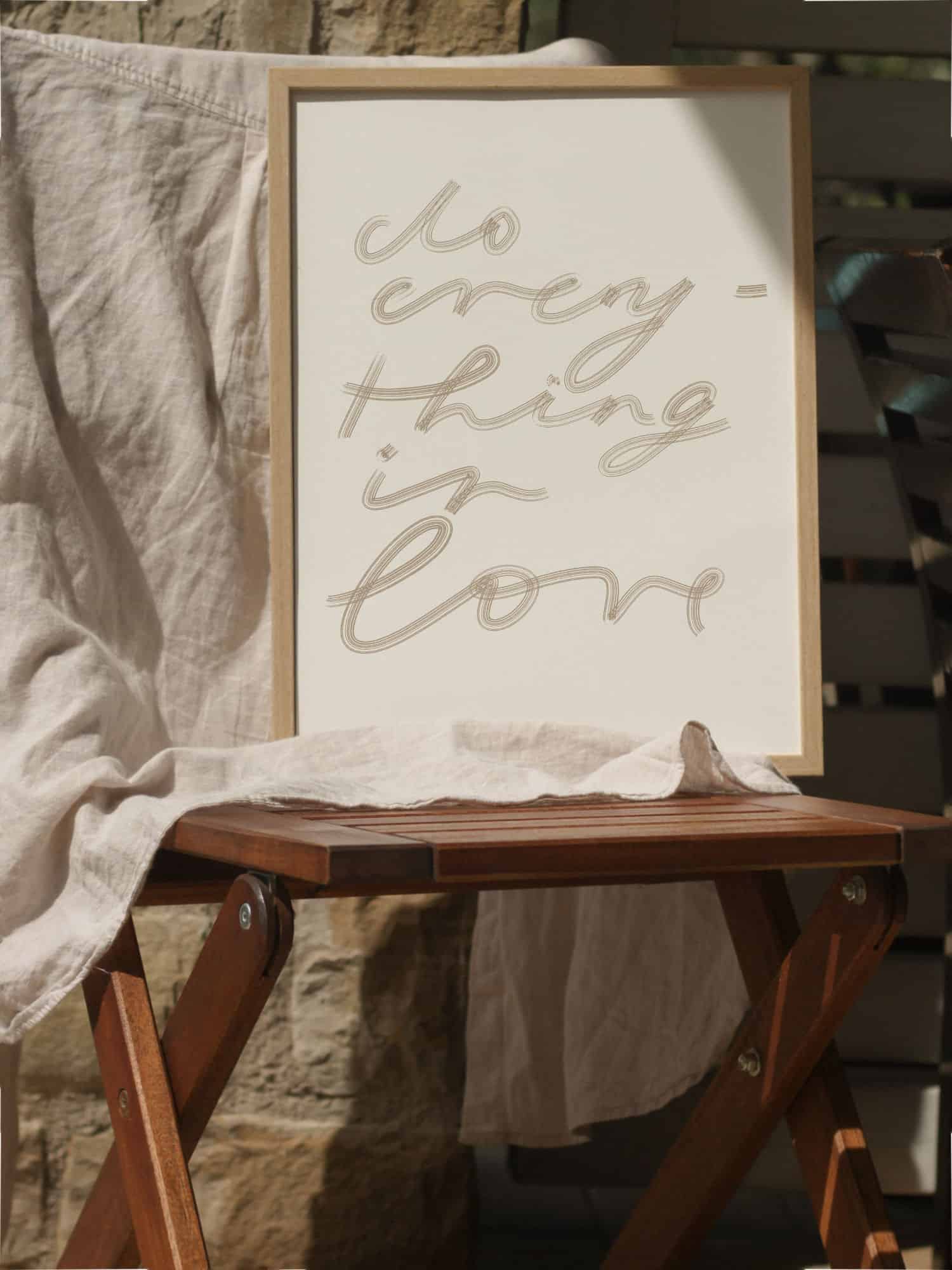 Poster "Do everything in love" 10 Dankeschön, hier sind die SEO-optimierten Beschreibungen:.