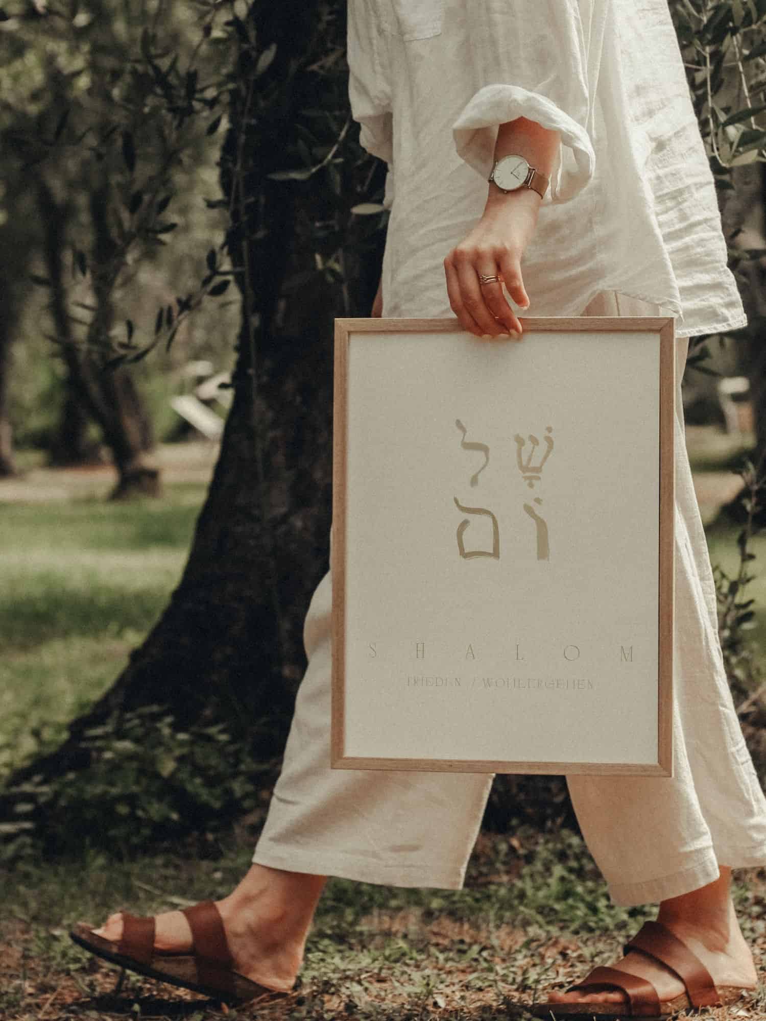 Poster "Shalom" 12 Moderner christlicher Shop, Bibelzitate, christliche Mode, Schmuck, christliche Accessoires.