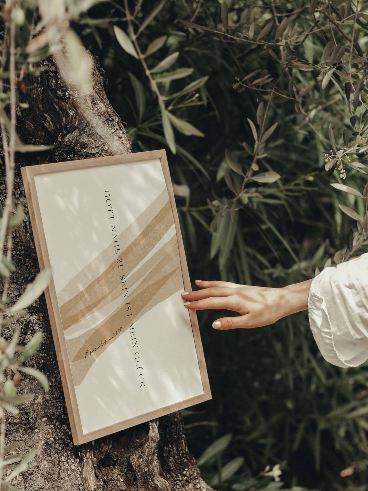 Poster „Psalm 73,28 – Gott nahe zu sein ist mein Glück“ 11 Moderner christlicher Glaubenssatz auf Naturbilder, christliche Inspiration, christliche Marken.