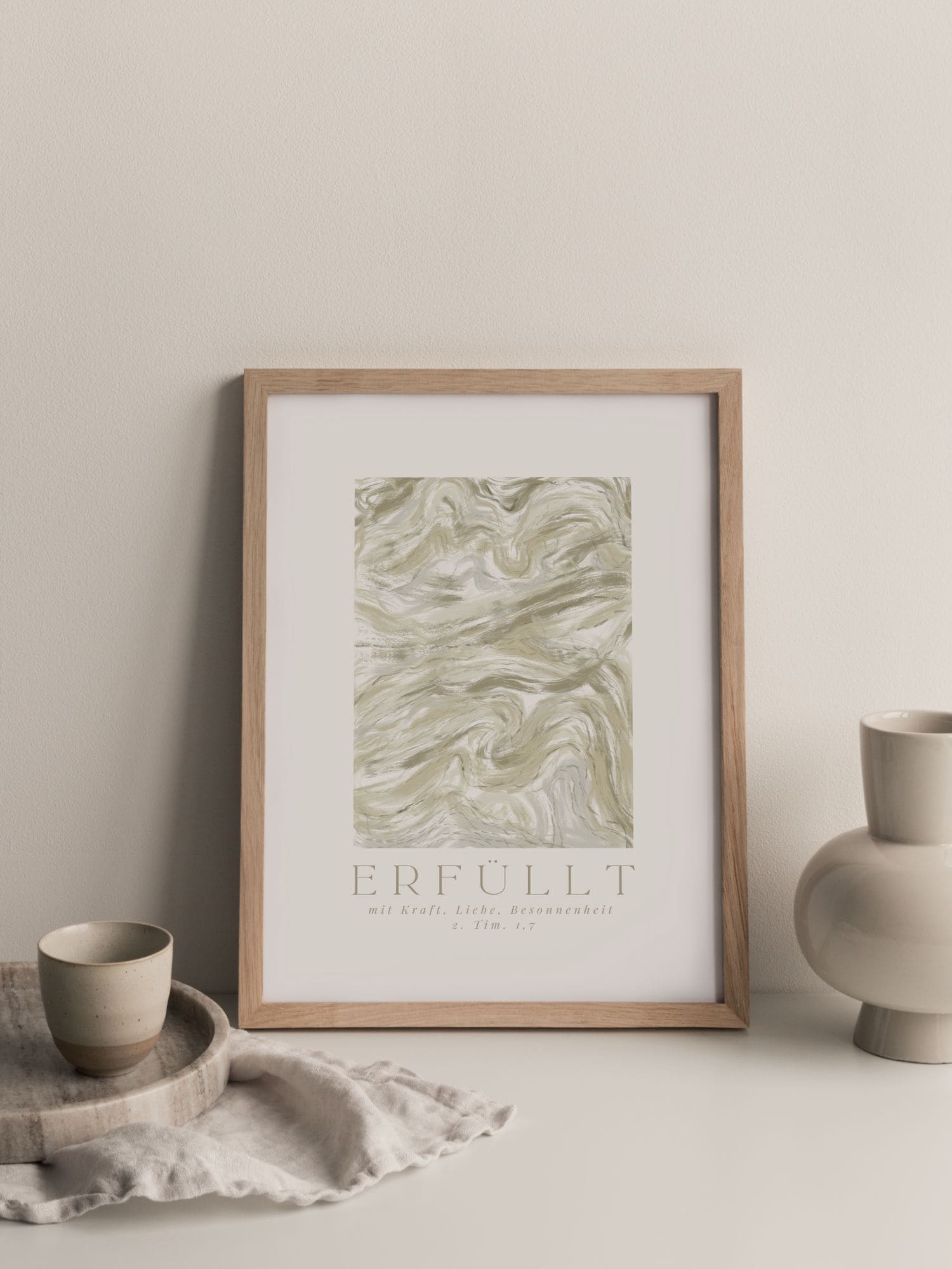 Poster "Erfüllt" 14 Naturgewordene Wandkunst mit christlicher Botschaft und inspirierendem Design.