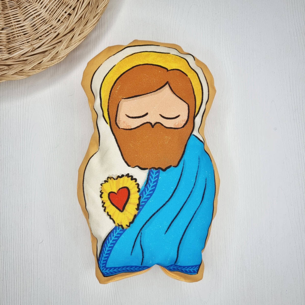 DIY Paket Jesuskissen 16 Segnung Jesus Stofffigur, christliches Kindermotiv, religiöse Kuschelfigur, Glaube Spielzeug.