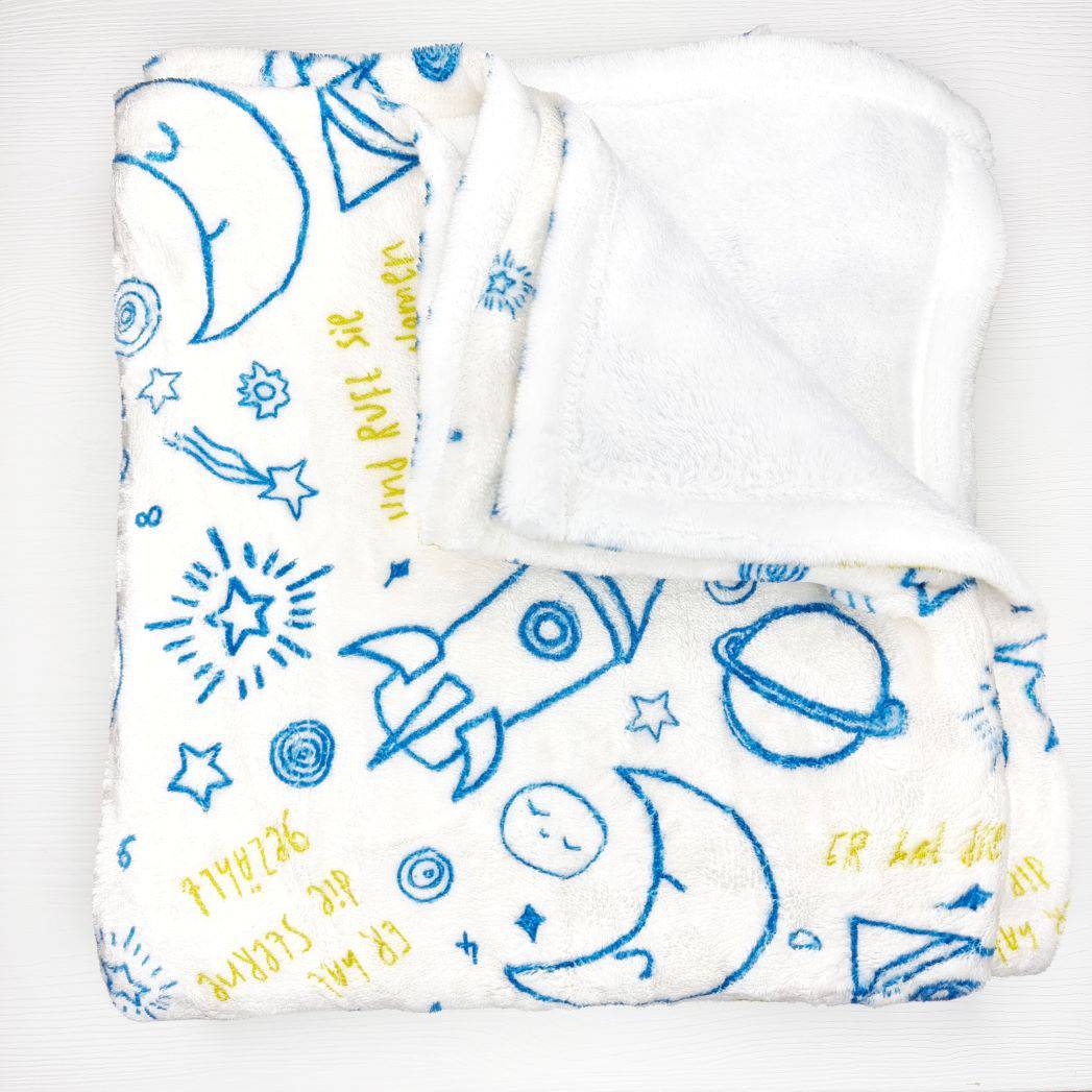Kuscheldecke Sterne Psalm 147 1 Hochwertiger Babyfleeptuch mit biblischen Motiven für christliche Familien.