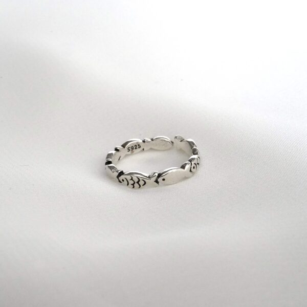 Geistlicher Schmuck, Fisch Symbol, christliche Ringschmuck, Silberschmuck für Christen.