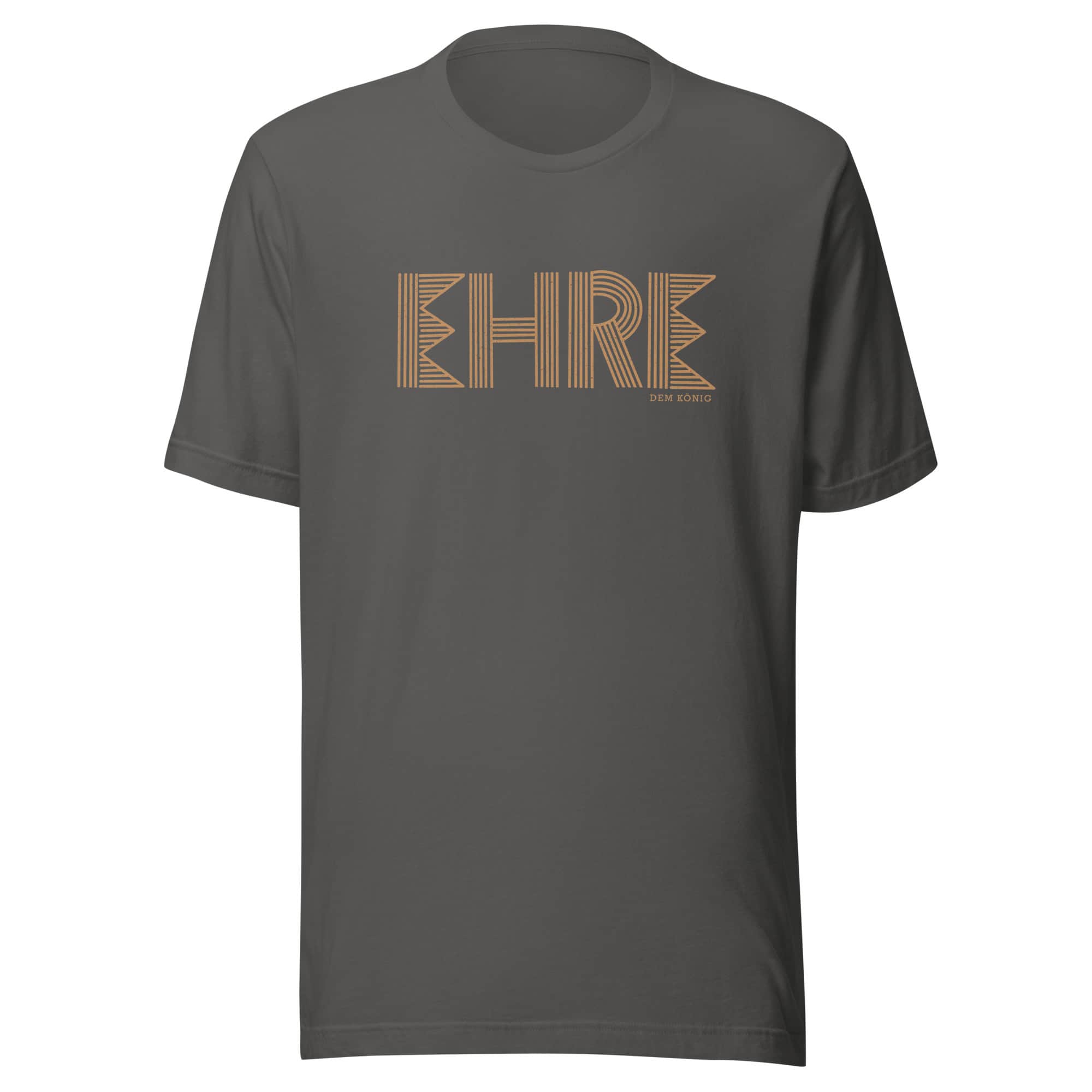 Shirt Ehre dem König 13 Moderner grauer T-Shirt mit christlichem God’s Word Design, perfect für christliche Marken.
