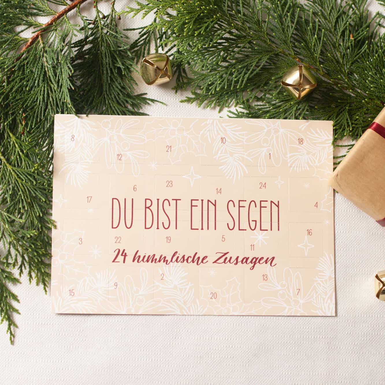 "Du bist ein Segen" – Adventskalender mit Bibelversen – 24 himmlischen Zusagen für die Adventszeit 2 Adventskalender mit christlichem Segen, festliche Weihnachtsbotschaft.
