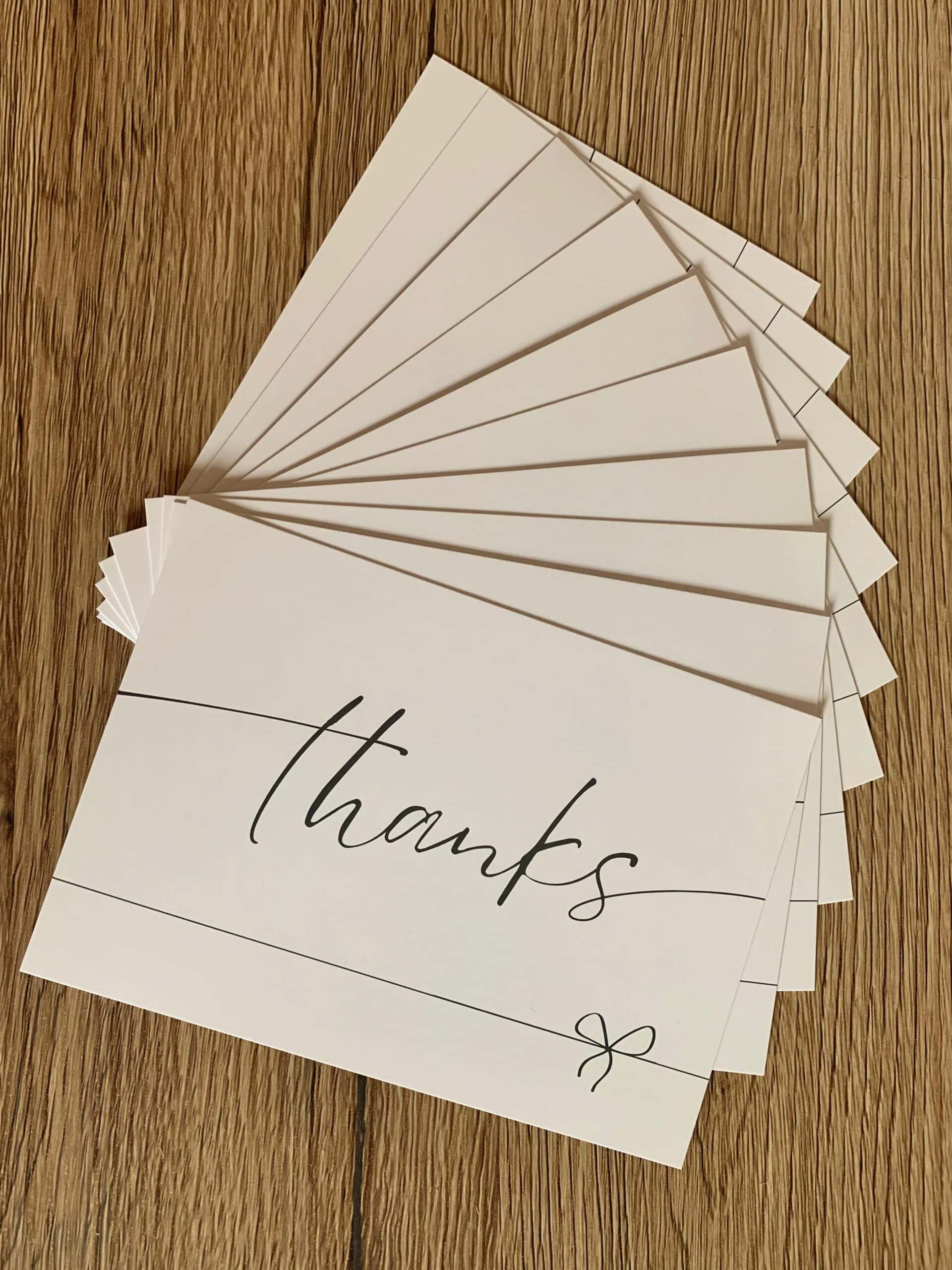 Postkarte "thanks" 3 Dankbarkeit Karte, christliche Grußkarte, Segenswünsche, christliche Lifestyle-Produkte, Glaube und Liebe.