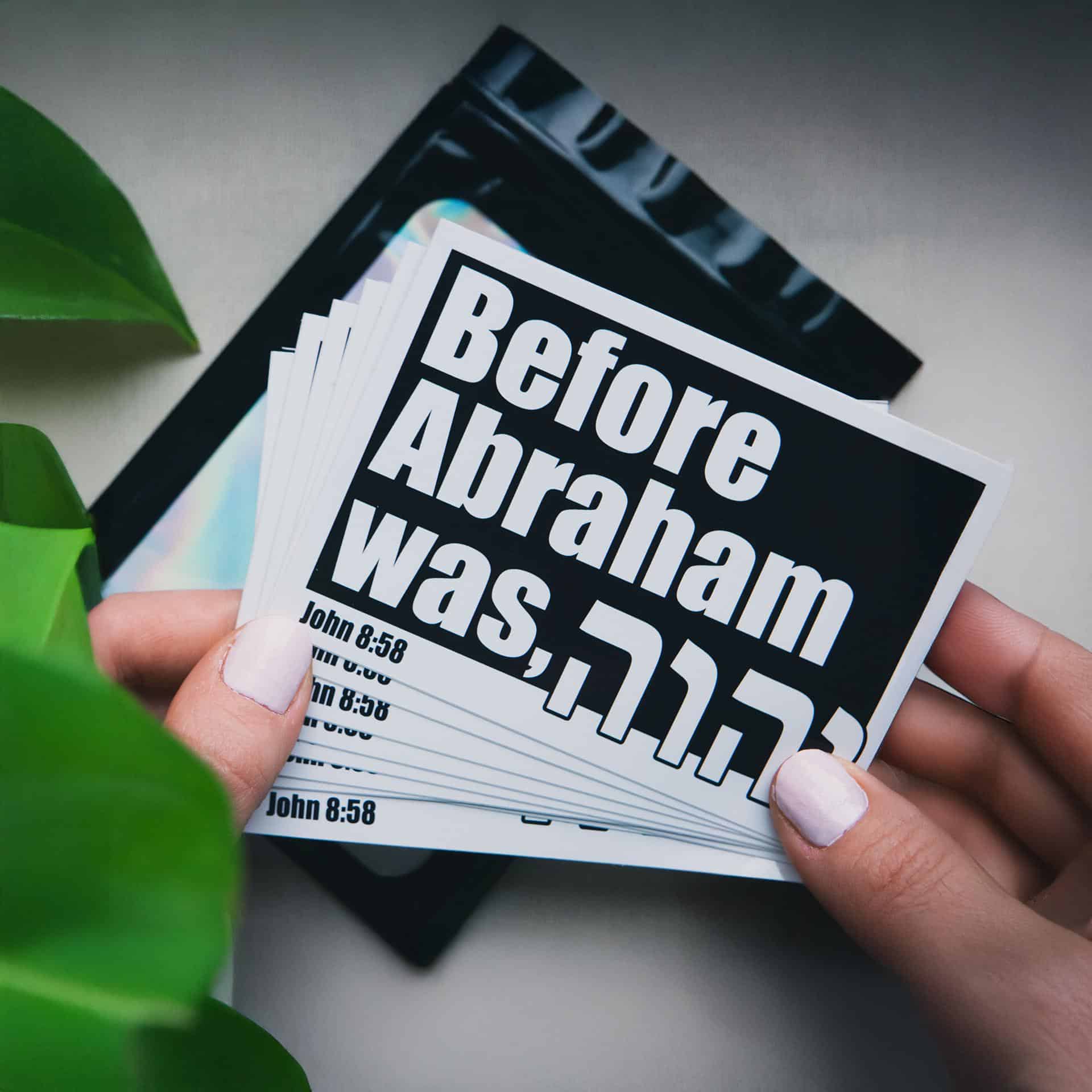 10 Christliche Sticker – ABRAHAM | Bibelvers Aufkleber für Evangelisation, Gemeinde, Jugendgruppe und Alltag – wetterfest und ablösbar 1 Glaubensbotschaft Bibelverse, christliche Inspiration, christliche Karten, Bibelzitate.