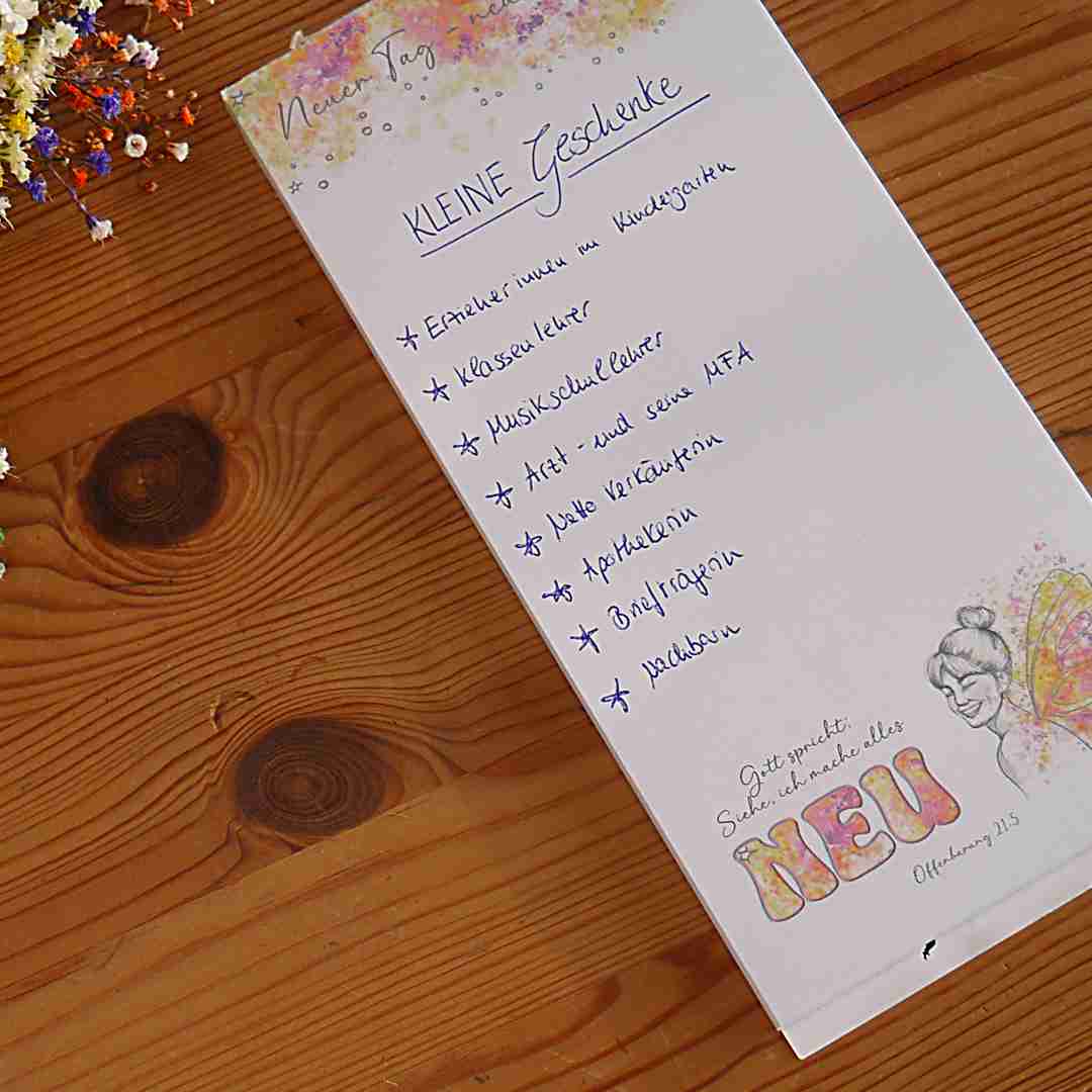 Siehe, ich mache alles NEU - Block 5 Gottesdienst Notizblatt mit christlichen Themen, kreative Gestaltung, Faltblatt für Christen.
