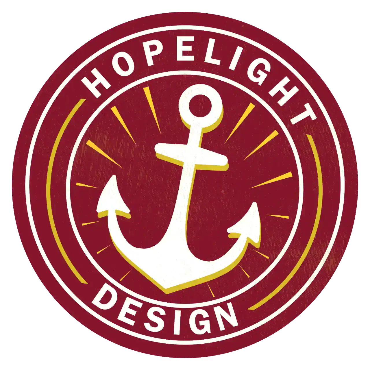 Segel mit Anker, christliches Design, Hoffnung, Glauben, maritimes Symbol, christliche Marke.