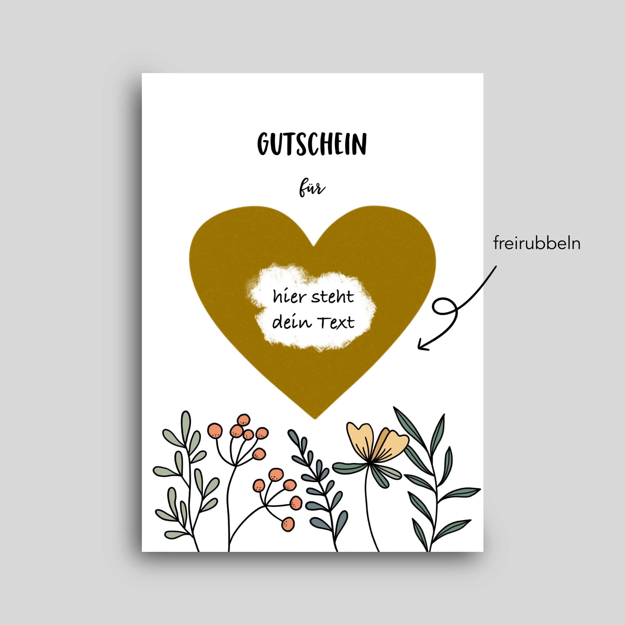 Gutschein Rubbelkarte 2 Liebevoll gestaltete Jesus-Christus-Geschenkgutschein mit Herzmotiven, christliche Motivation.
