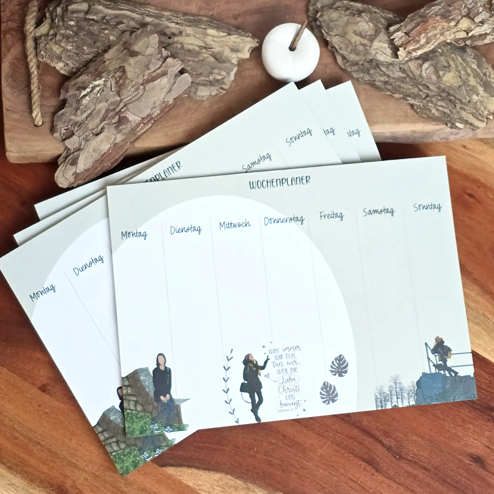 Wochenplaner 2. Korinther 5:14 | A4 | Modernes Design | 50 Blatt | Geschenk | Querformat 16 Gebetsplan für Christen, christliche Inspiration, Bibelvers, spirituelle Notizen, Gebetsvorbereitung.