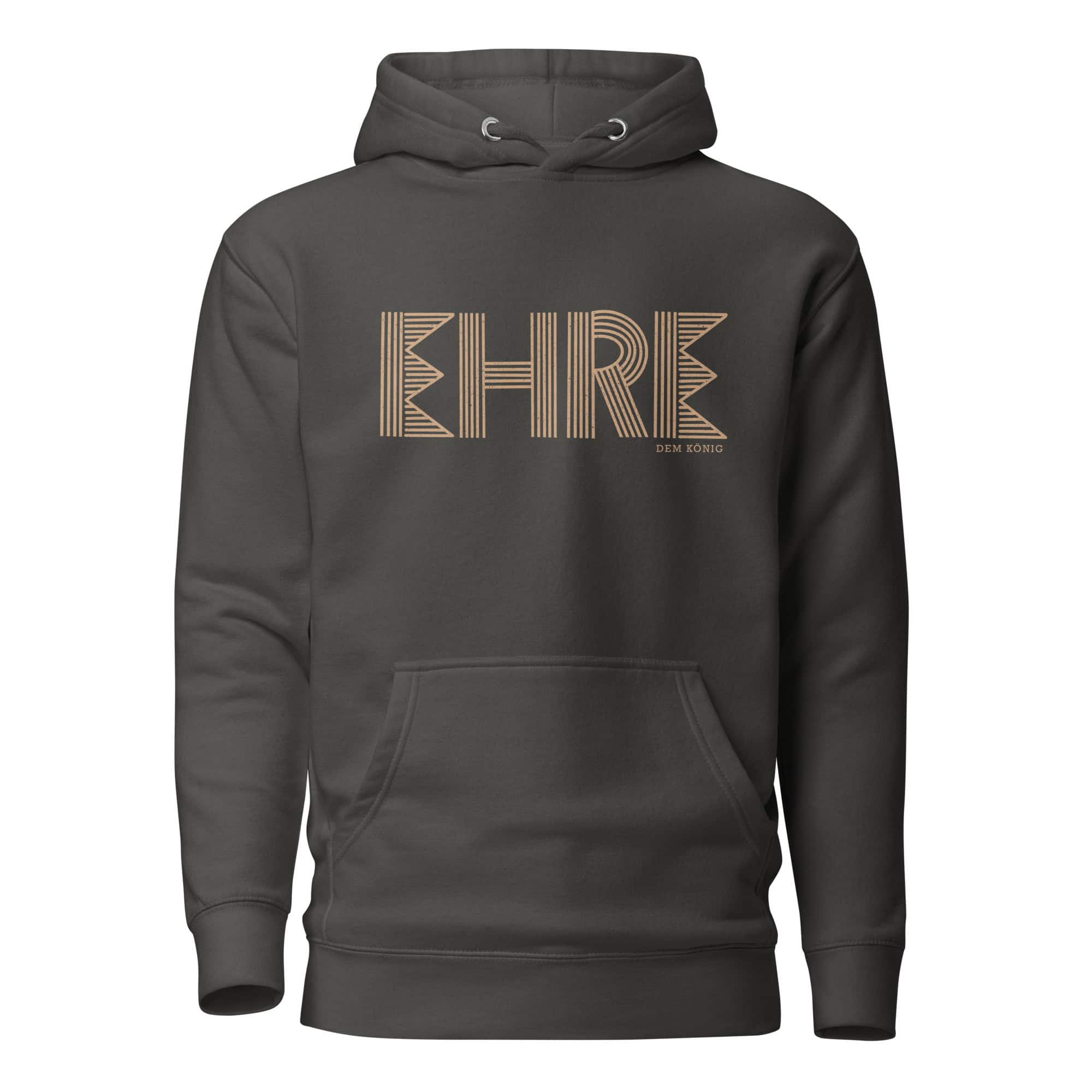 Ehre dem König - Hoodie 9 Modischer Kapuzenpullover mit christlichem Design, Glaube und Mode vereint.