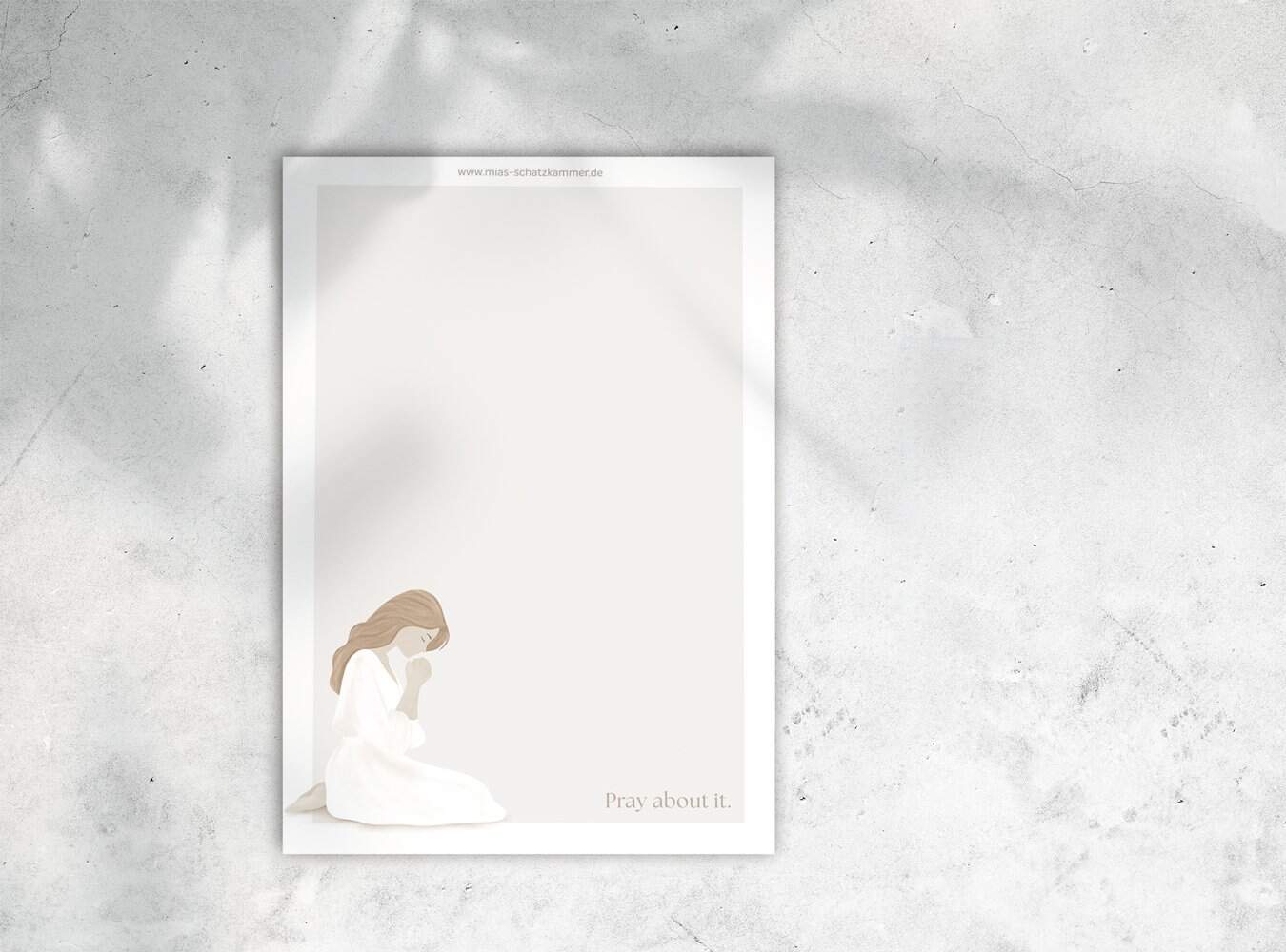 Andacht Gebet Illustration, christliche Spiritualität, stilles Gebet, christliche Inspiration.