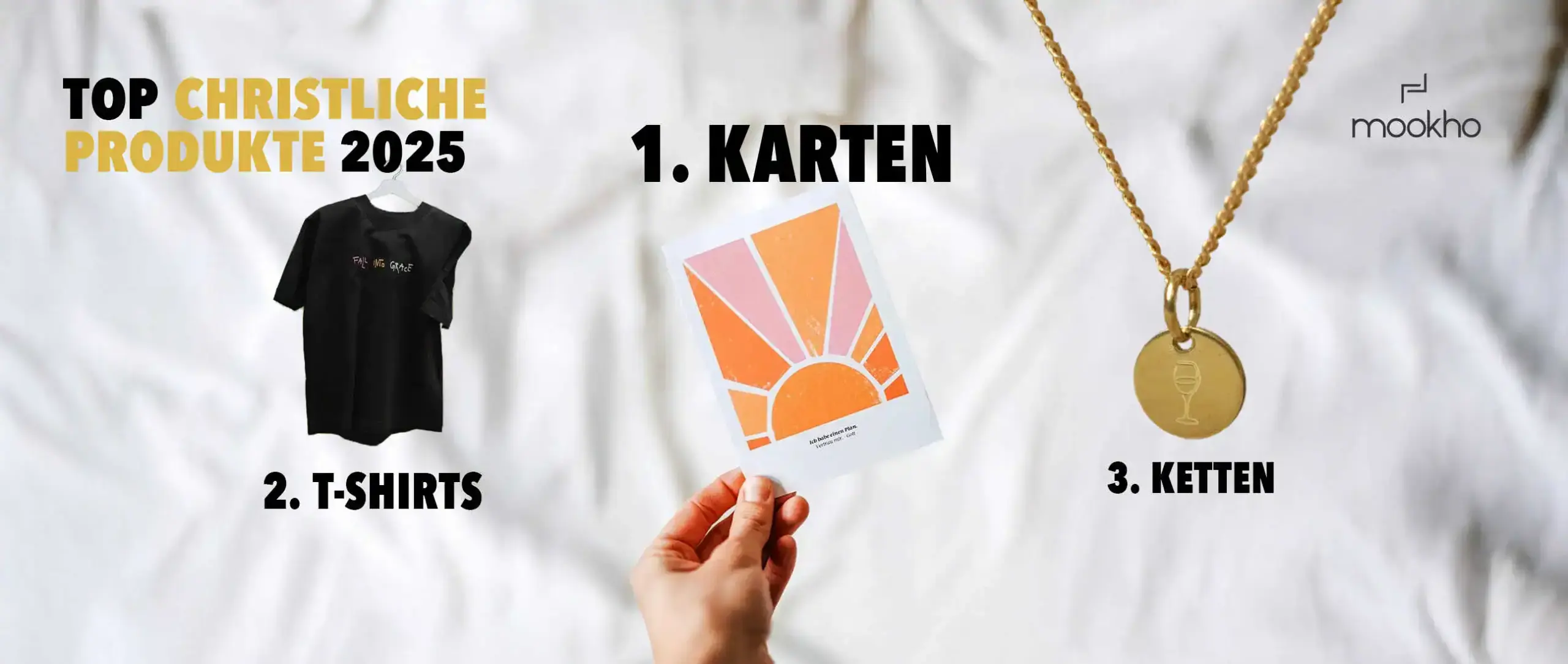 Die drei best verkauftest Produktkategorien auf mookho.de