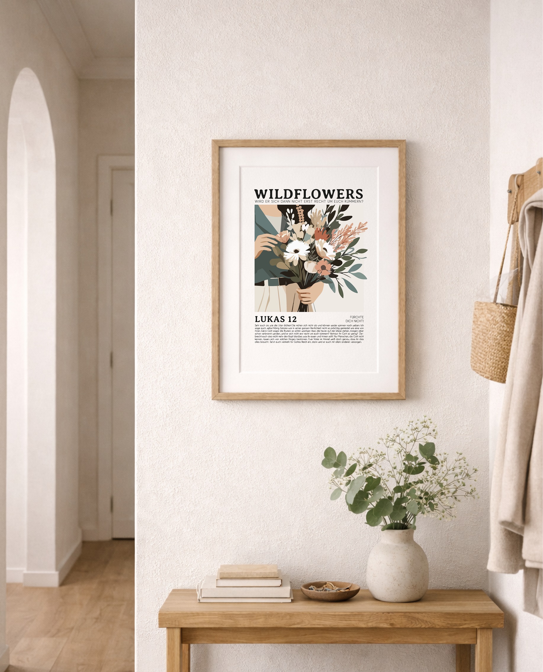 Poster »wildflowers« 10 Blumenposter mit biblischem Vers und christlichem Dekor im modernen Wohnraum.