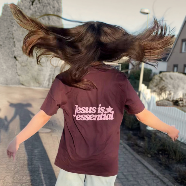 Jesus ist essenziell T-Shirt, christliche Botschaft, Mode für Christen, Glaube, religiöse Kleidung.
