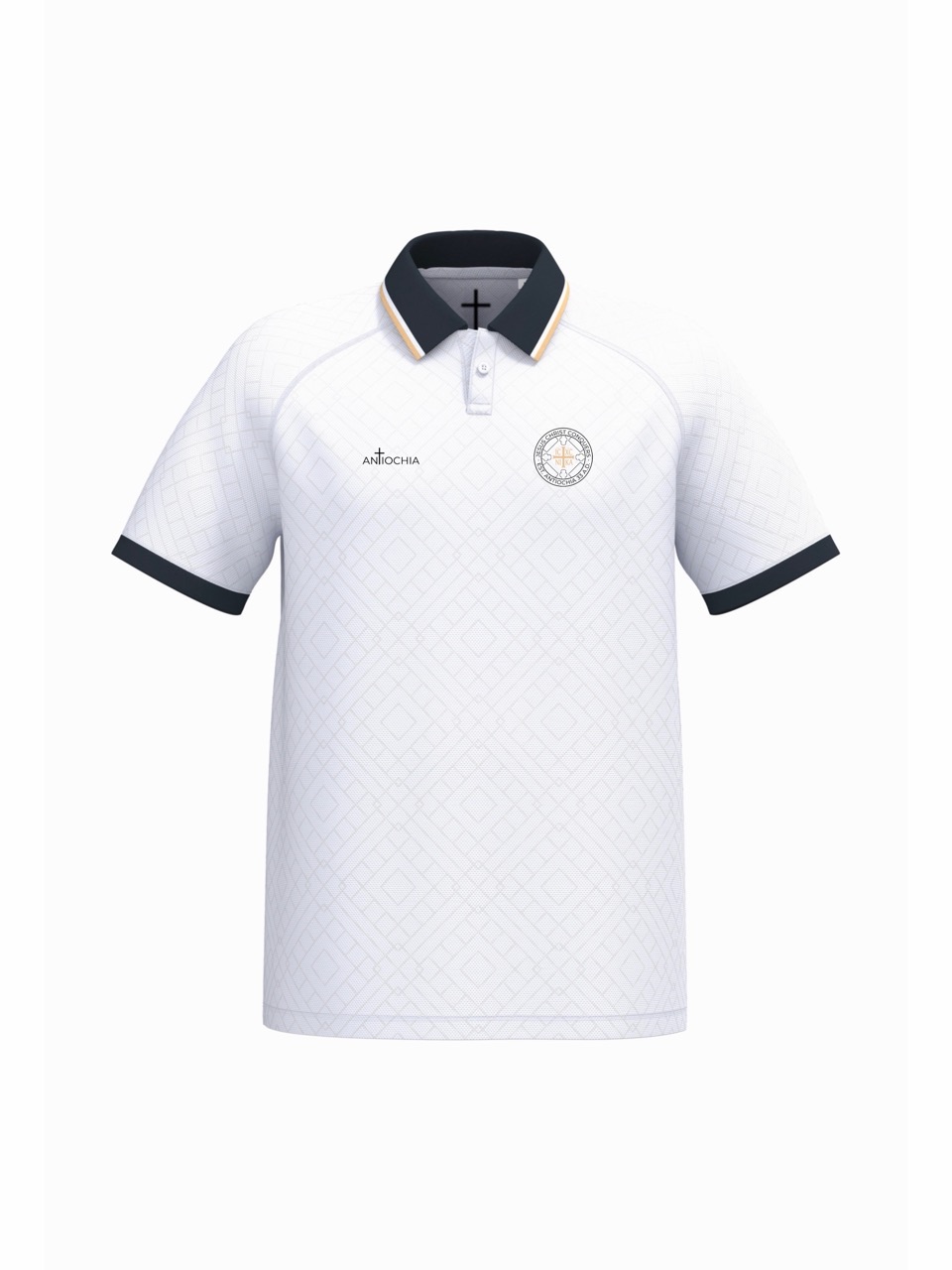 Christliches Polo-Shirt mit Logo, ideal für religiöse Marken und Events.