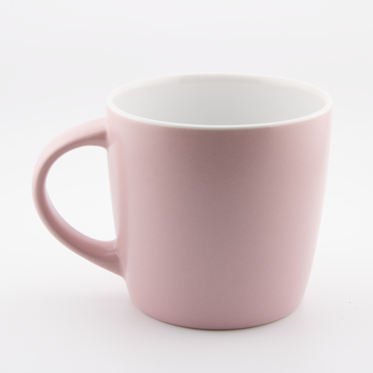 Herz | Tasse 14 Pinker Keramiktasse auf weißem Hintergrund, ideal für christliche Geschenke.