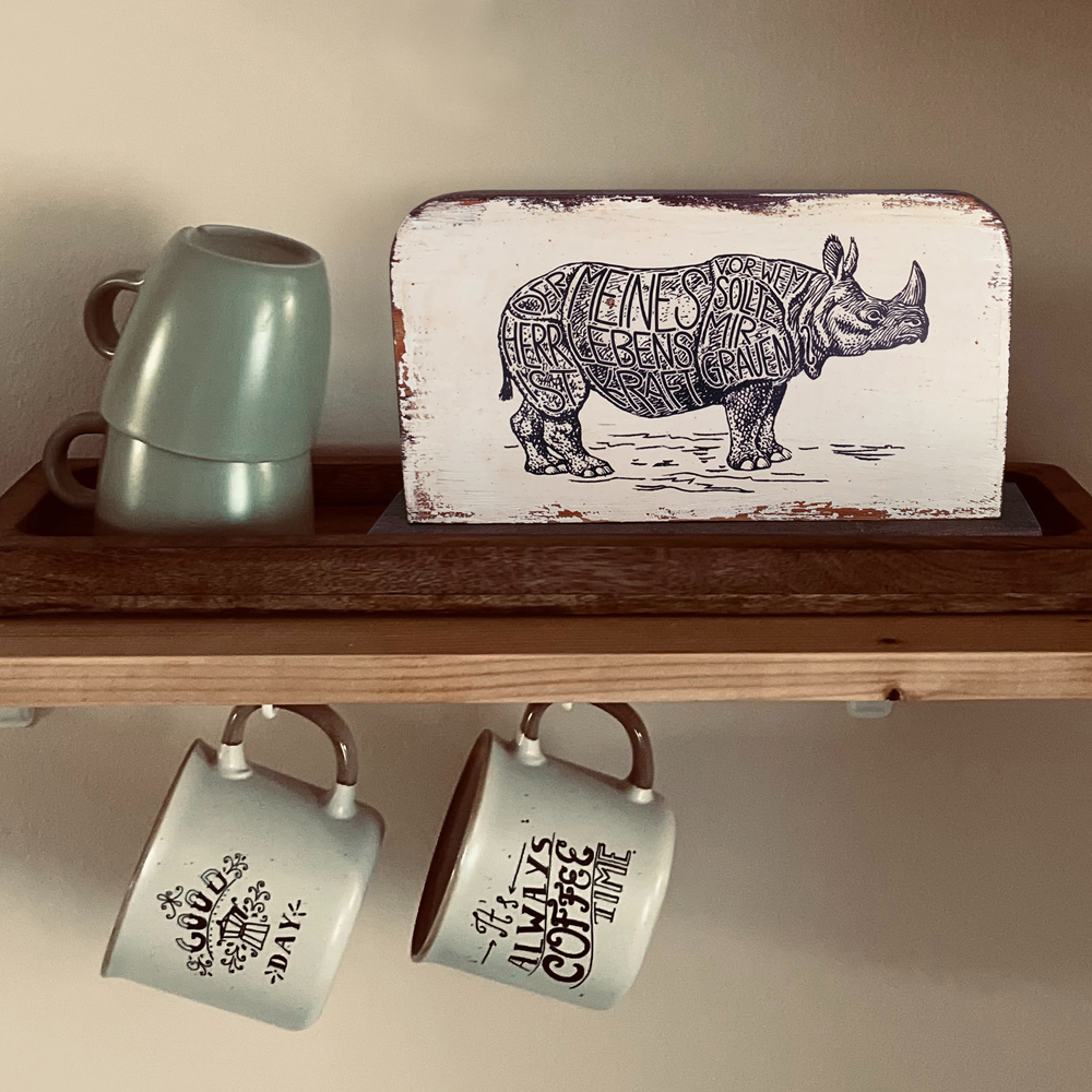 Dekoschild "Hippo" 2 Christliche Marken auf Mookho.de, Tassen und Deko mit Bibelversen.